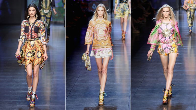 Illustration for article titled If You Like Loud, Busy Scarves, You'll Love D&G Spring 2012